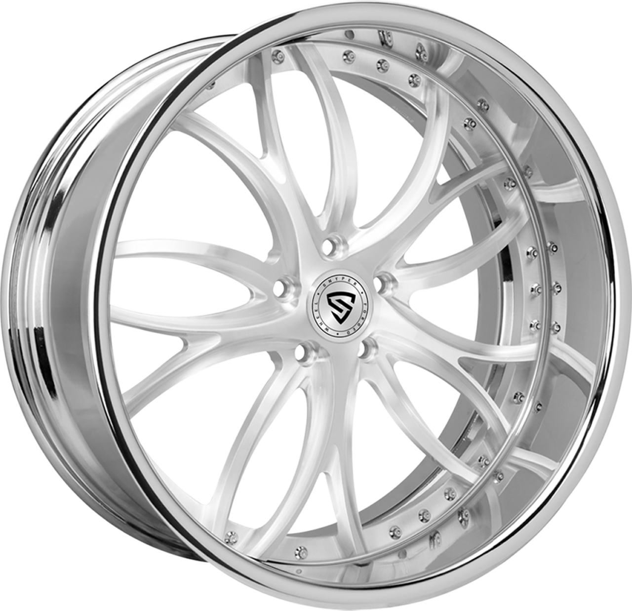 Snyper Forged Biscayne Brushed wheel with Biscayne Brushed finish