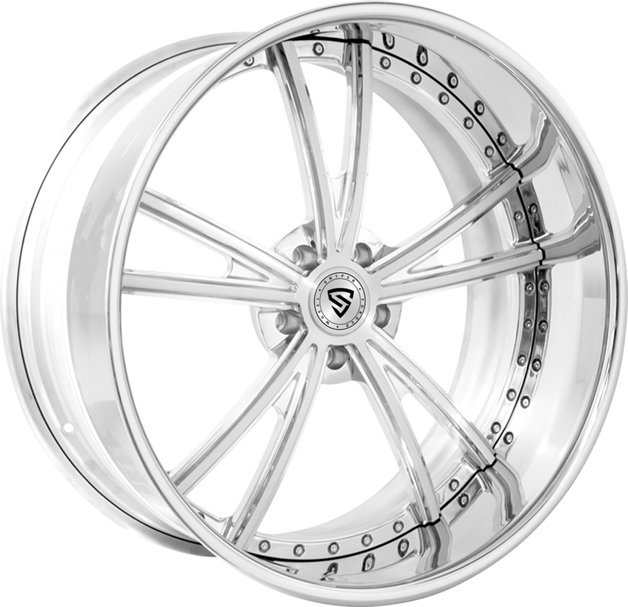 Snyper Forged Corvair Brushed Polished Accents wheel with Corvair Brushed Polished Accents finish