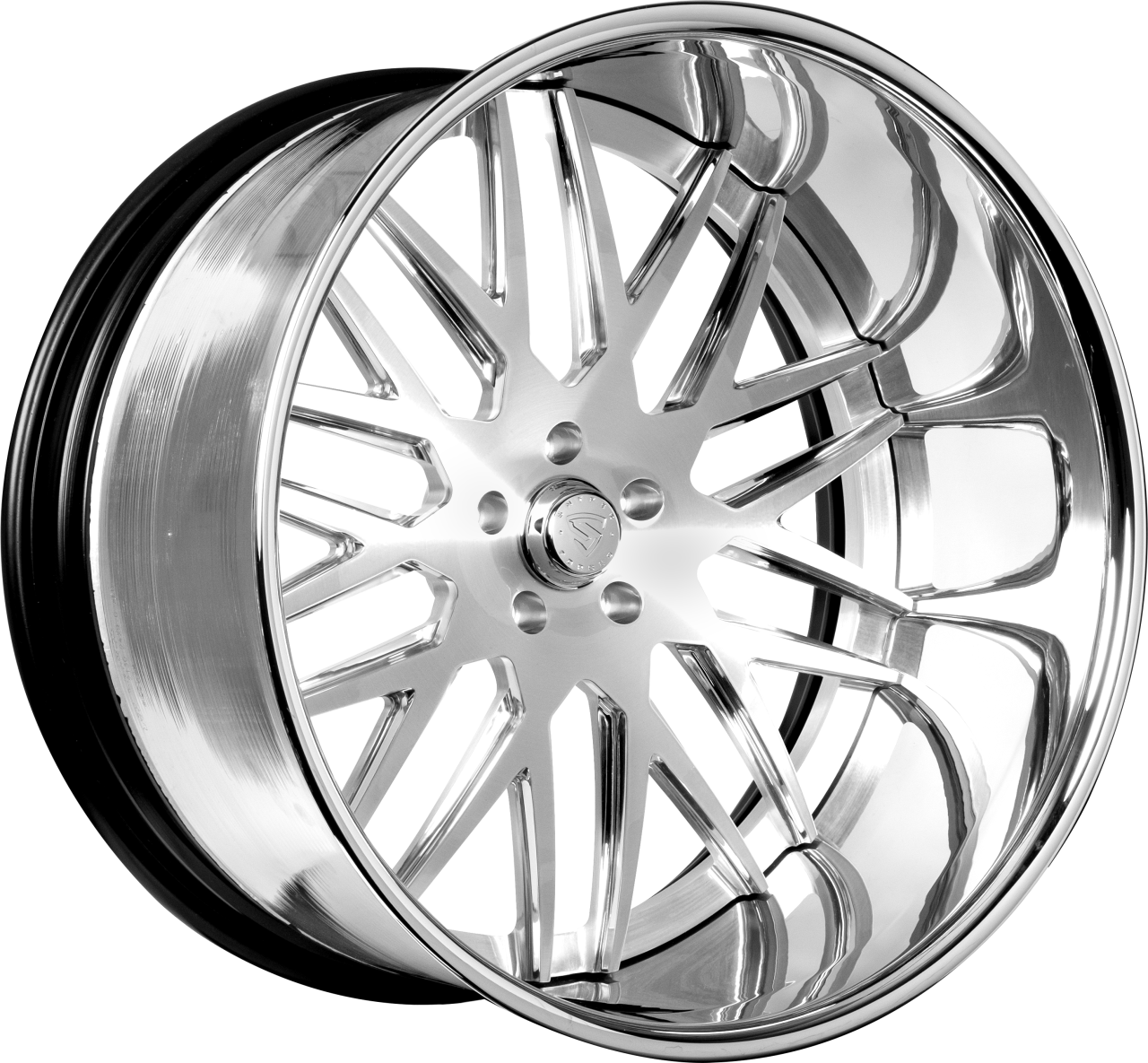 Snyper Forged Del-Mar Brushed High Polished wheel with Del-Mar Brushed High Polished finish