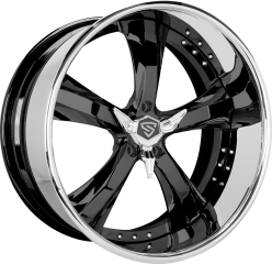 Snyper Forged wheel Mach-5 Black and Chrome